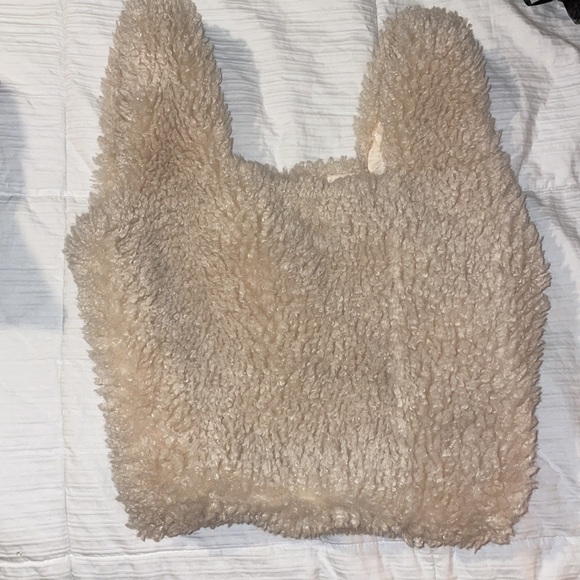 FREE PEOPLE cream/blush Teddy hand bag - Picture 2 of 4